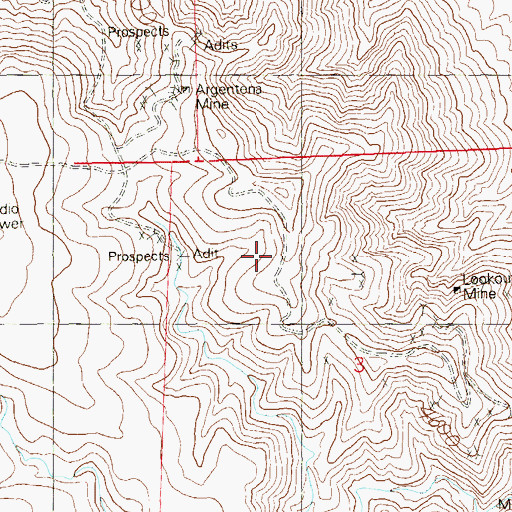 Topographic Map of Volcano Mine, NV