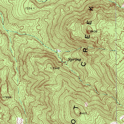 Topographic Map of Brush Spring, NV