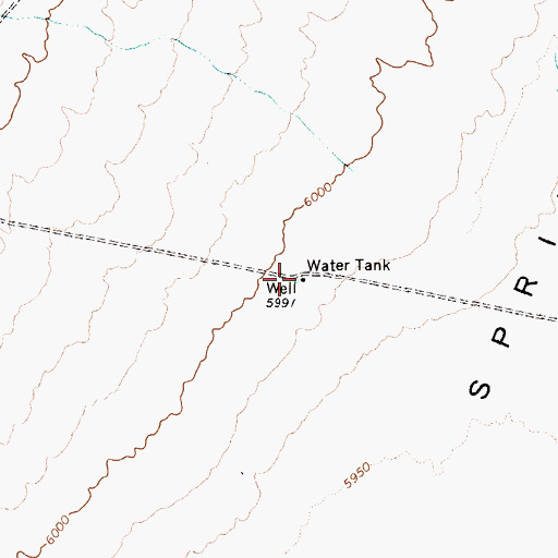 Topographic Map of Sand Springs Well, NV