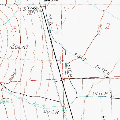 Topographic Map of Trail Canyon Creek, NV
