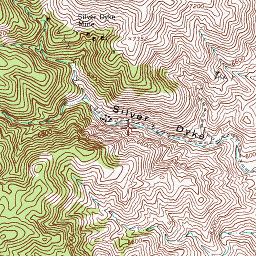 Topographic Map of Silver Dyke Spring, NV