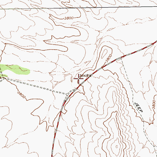 Topographic Map of Red Rock Dedication Site, NV