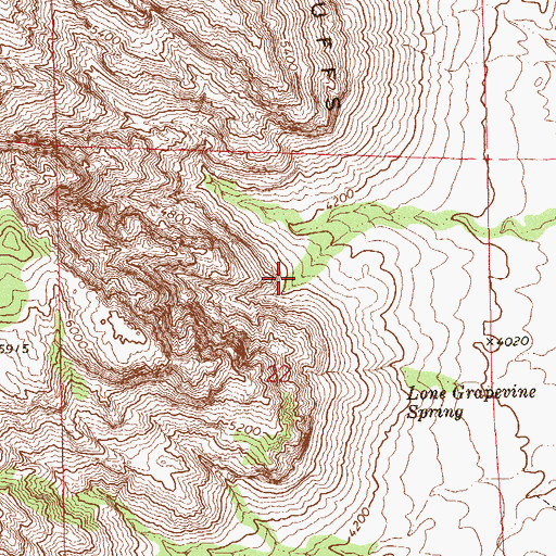 Topographic Map of Moonshine Spring, NV