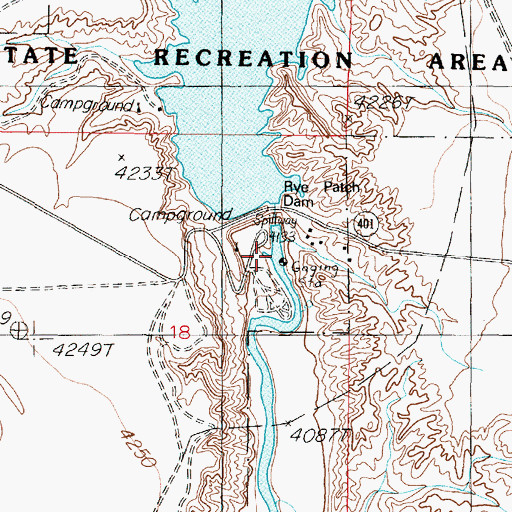 Topographic Map of Eastside Picnic Area, NV