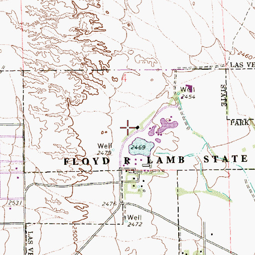 Topographic Map of Las Vegas Gun Club, NV