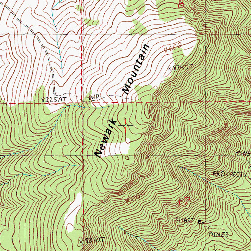 Topographic Map of Battery Mine, NV