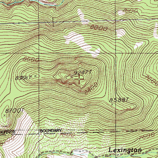 Topographic Map of Indian Mine, NV