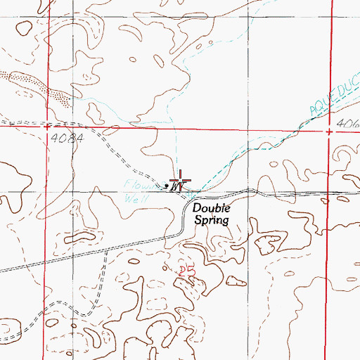 Topographic Map of Double Springs Marsh Mining District, NV