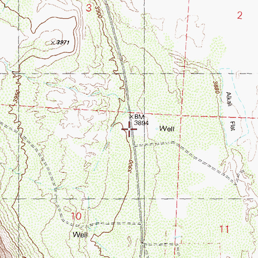 Topographic Map of Mott Place, NV