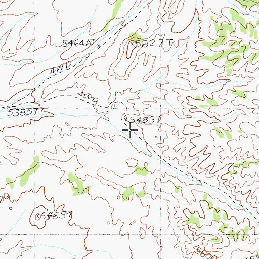 Topographic Map of Sims Well, NV
