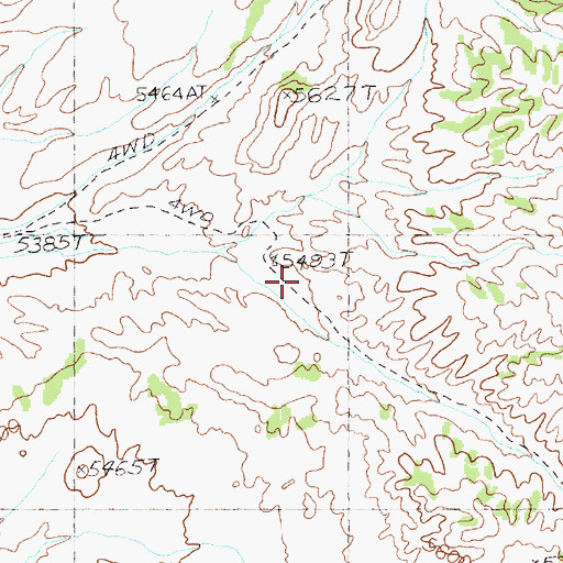 Topographic Map of Sims Well, NV