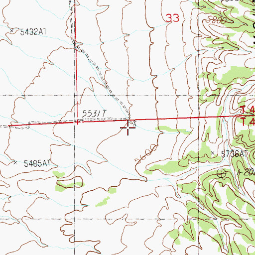 Topographic Map of Rock Springs Well, NV