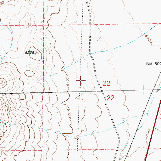 Topographic Map of Bishop Spring, NV