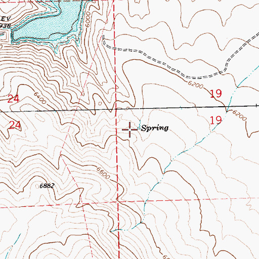 Topographic Map of Winchell Spring, NV