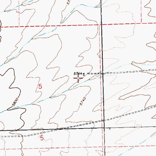 Topographic Map of Brush Creek Well, NV