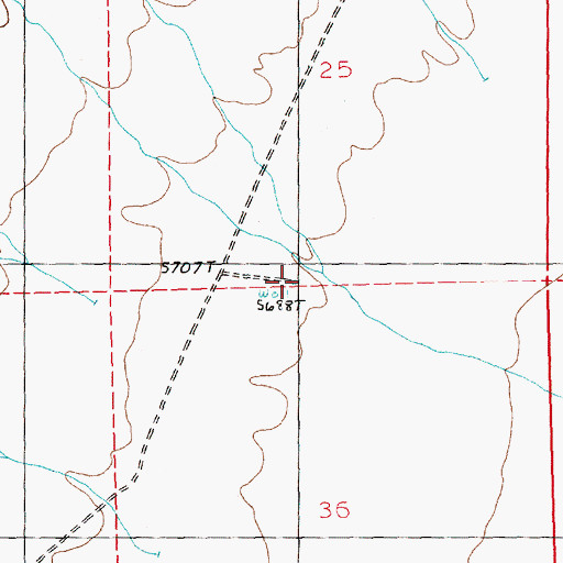 Topographic Map of Lower Spruce Well, NV