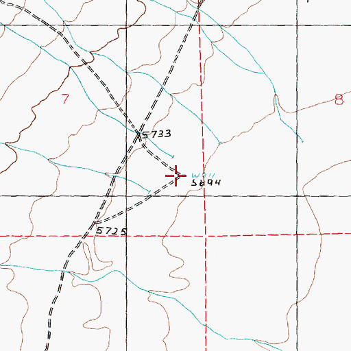 Topographic Map of Warehouse Well, NV