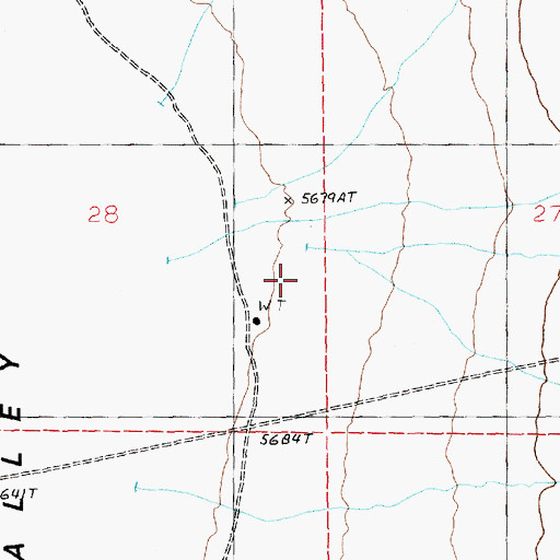 Topographic Map of South Well Number 6, NV