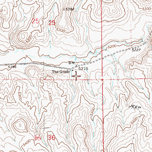 Topographic Map of Tie Corral, NV