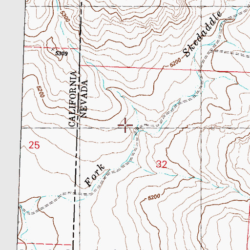Topographic Map of Buck Corral Spring, NV