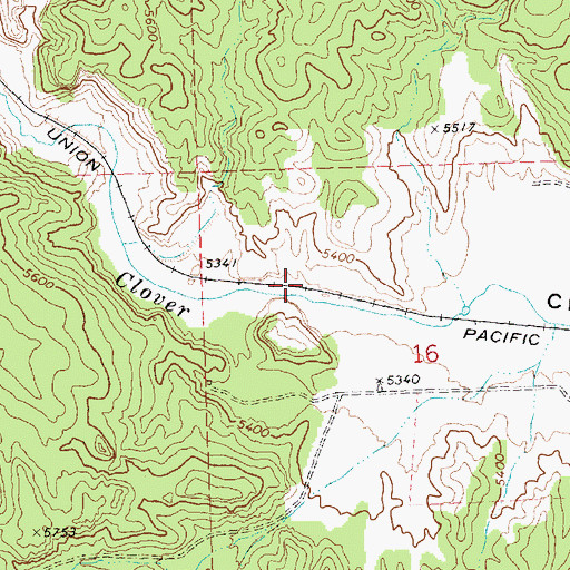 Topographic Map of Clover Valley, NV