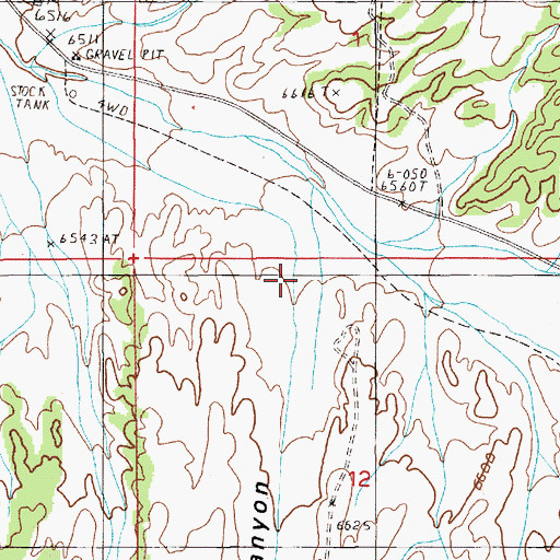 Topographic Map of Davis Canyon, NV