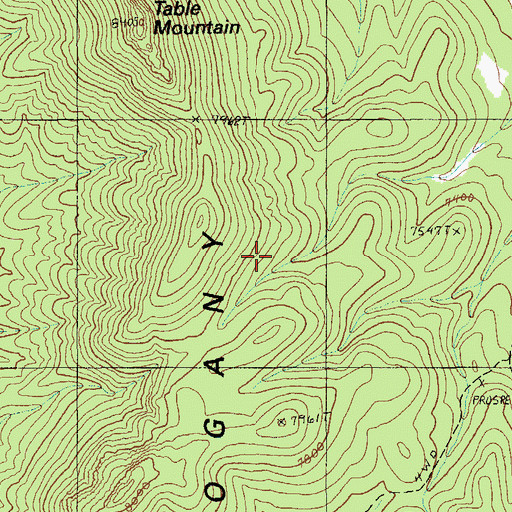 Topographic Map of Mahogany Hills, NV