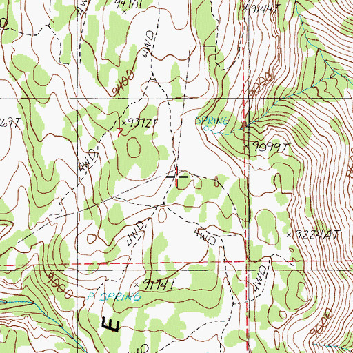 Topographic Map of Antelope Range, NV