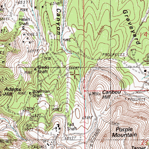Topographic Map of Austin Canyon, NV
