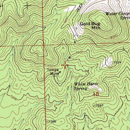 Topographic Map of Gypsy Mine, NV