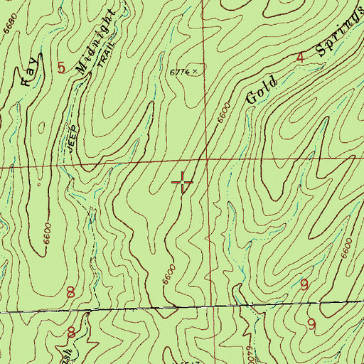 Topographic Map of Gold Springs Mining District, NV