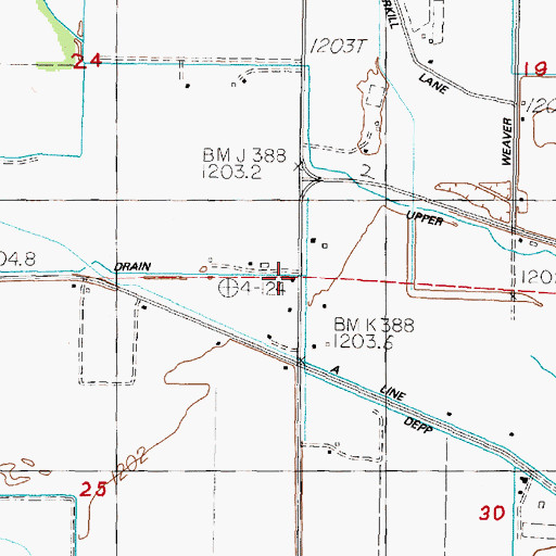 Topographic Map of Island City (historical), NV