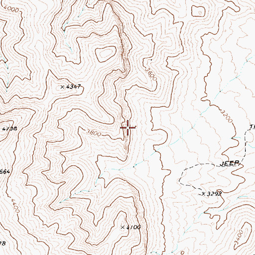 Topographic Map of Gourd Springs Mining District, NV