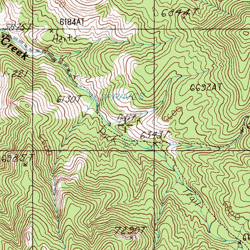 Topographic Map of Melbourne Mine, NV