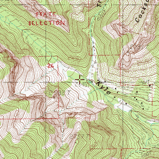 Topographic Map of Mary Jane Falls Campground, NV