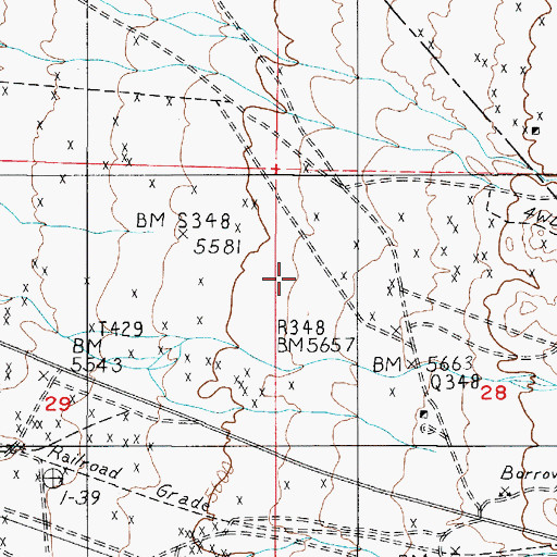 Topographic Map of Lambertucci Airstrip (historical), NV