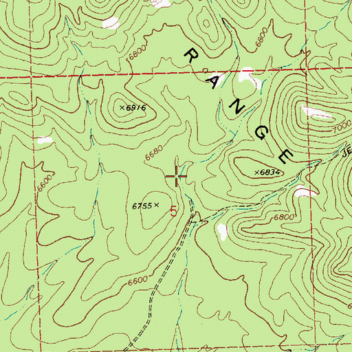Topographic Map of Free Mine, NV