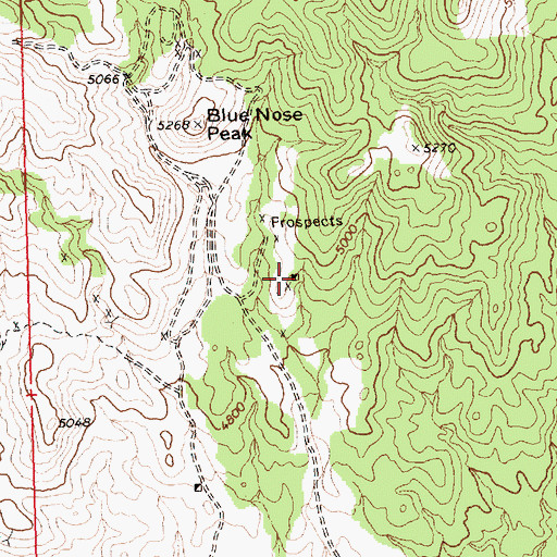 Topographic Map of Crystal Mine, NV