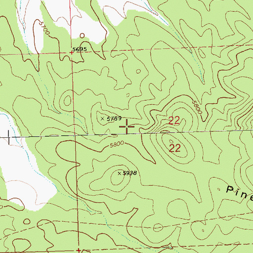 Topographic Map of Acoma Mine, NV