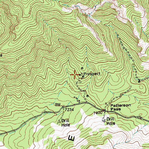 Topographic Map of Ad Mine, NV
