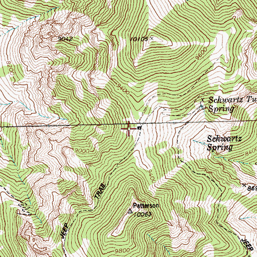 Topographic Map of Jerry Mine, NV