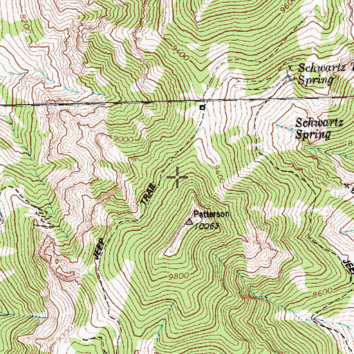 Topographic Map of Patterson Mining District, NV