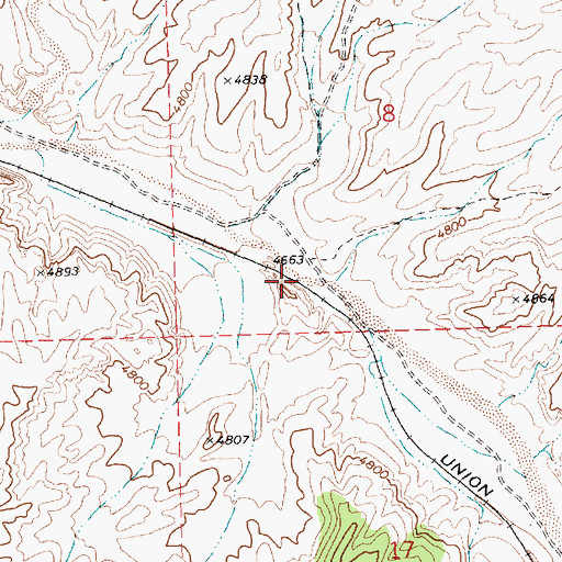 Topographic Map of Eccles Mine, NV