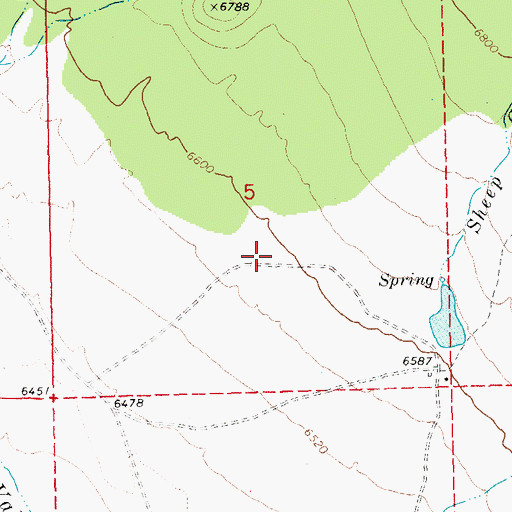 Topographic Map of Streator Mine, NV