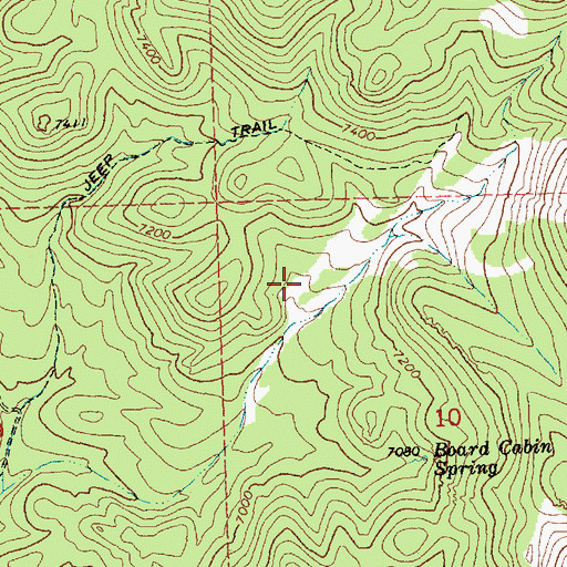 Topographic Map of Hollinger Mine, NV