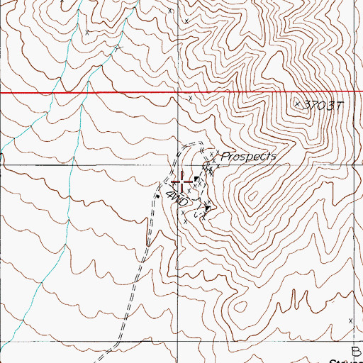 Topographic Map of Mexican Mine, NV