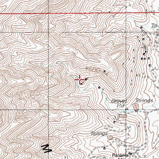 Topographic Map of Grand Junction Mine, NV