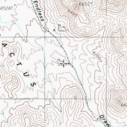 Topographic Map of Thompson Mine, NV
