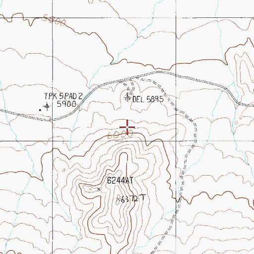 Topographic Map of Quartz Mountain Mine, NV