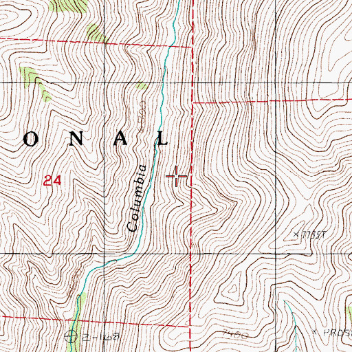 Topographic Map of Aura Mining District, NV